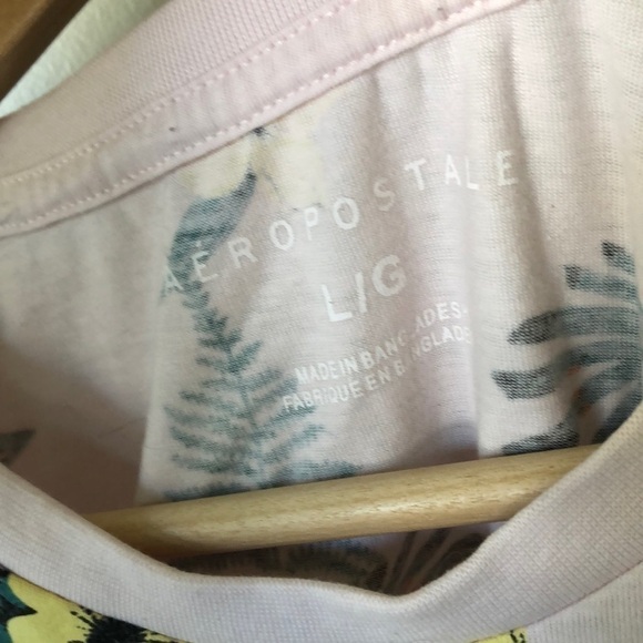 OVERSIZED tropical flower t-shirt SZ L - Picture 2 of 4